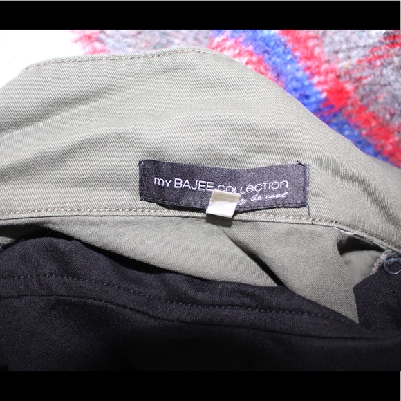 olive green layered vest - Picture 3 of 5